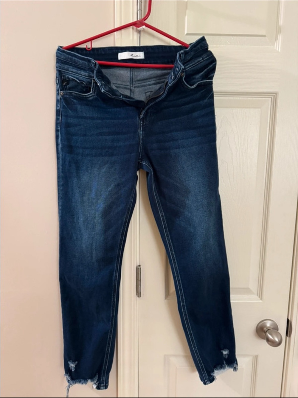 KanCan Dark Blue Cropped Stretch Skinny Jeans